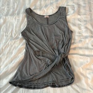 Striped Black and White Women's Tank Top